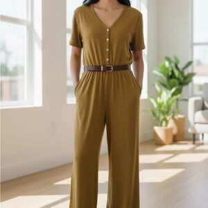 Olive Green Women's Jumpsuit